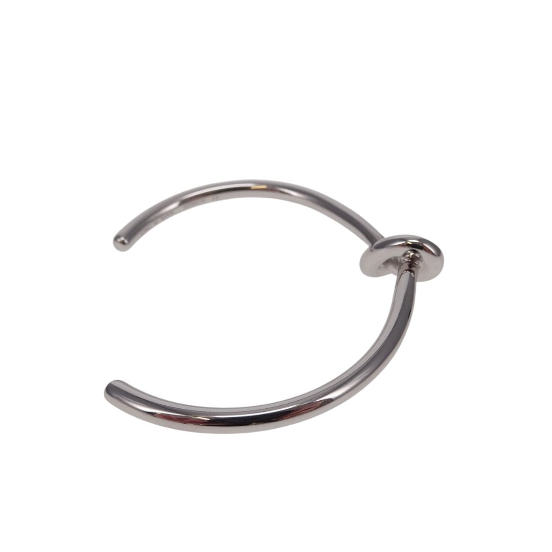 Celine Brass with Rhodium Finish Extra Thin Knot Bracelet (size C1 -small)