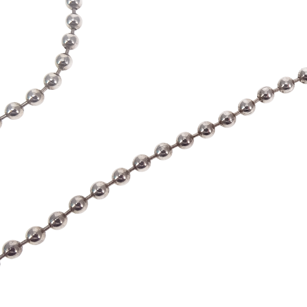 Tiffany & Co 3 Key Necklace with Beaded Chain Sterling Silver