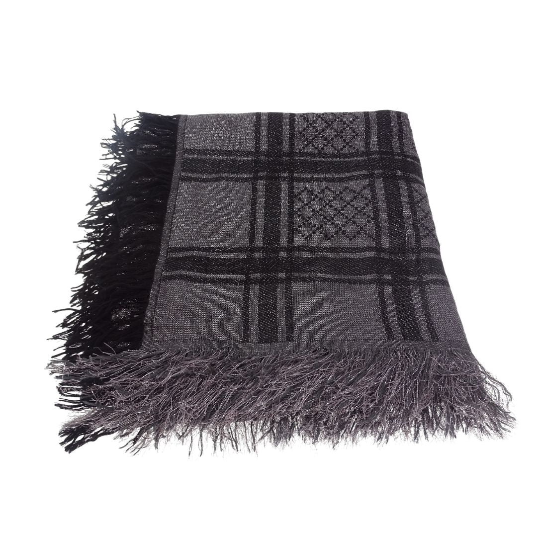 Gucci Metallic GG Diamante Silk & Wool Shawl