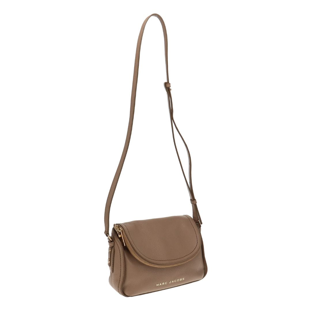 Marc Jacobs Taupe Leather The Groove Mini Messenger Bag