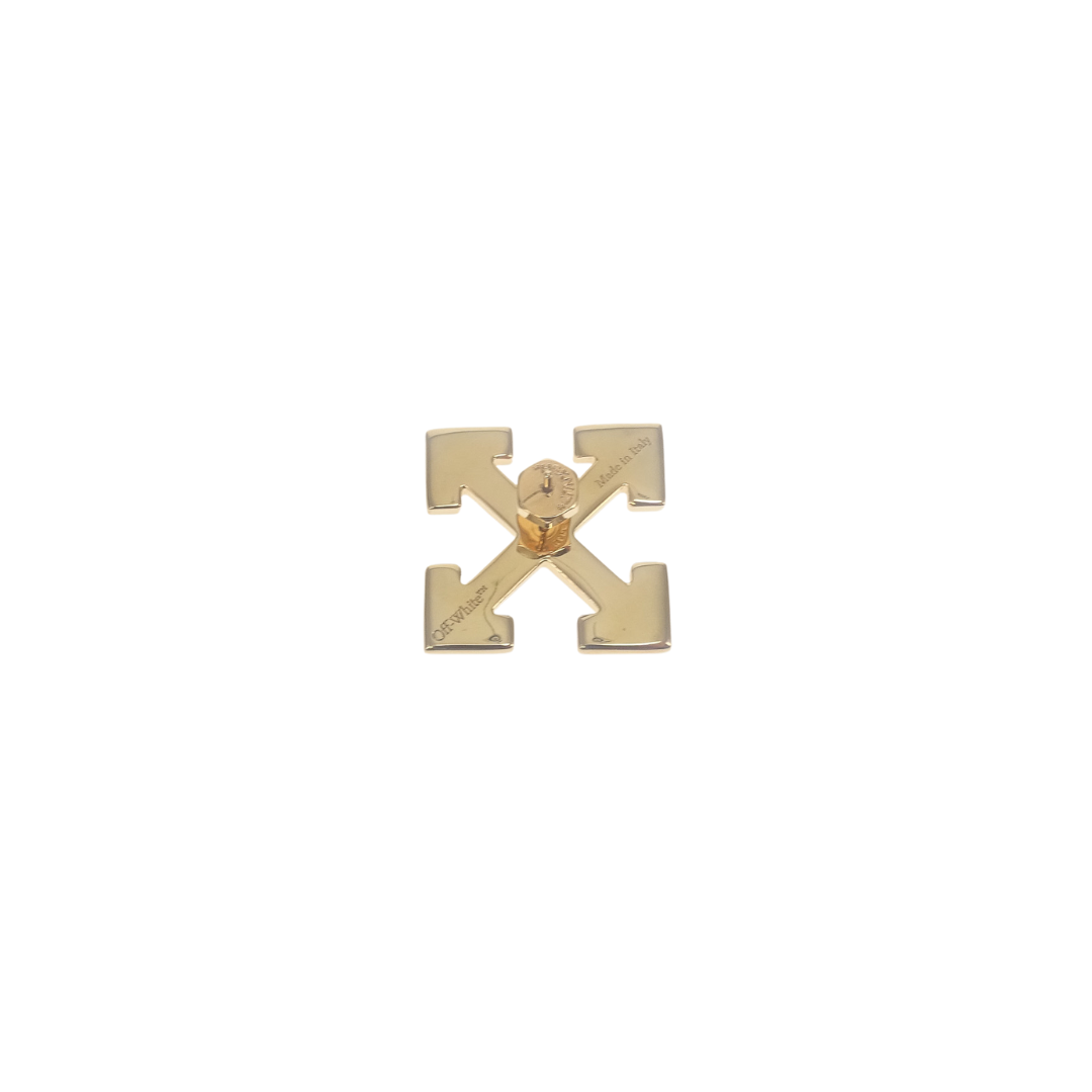 Off-White Pearl Embellished Logo Oversized Earrings