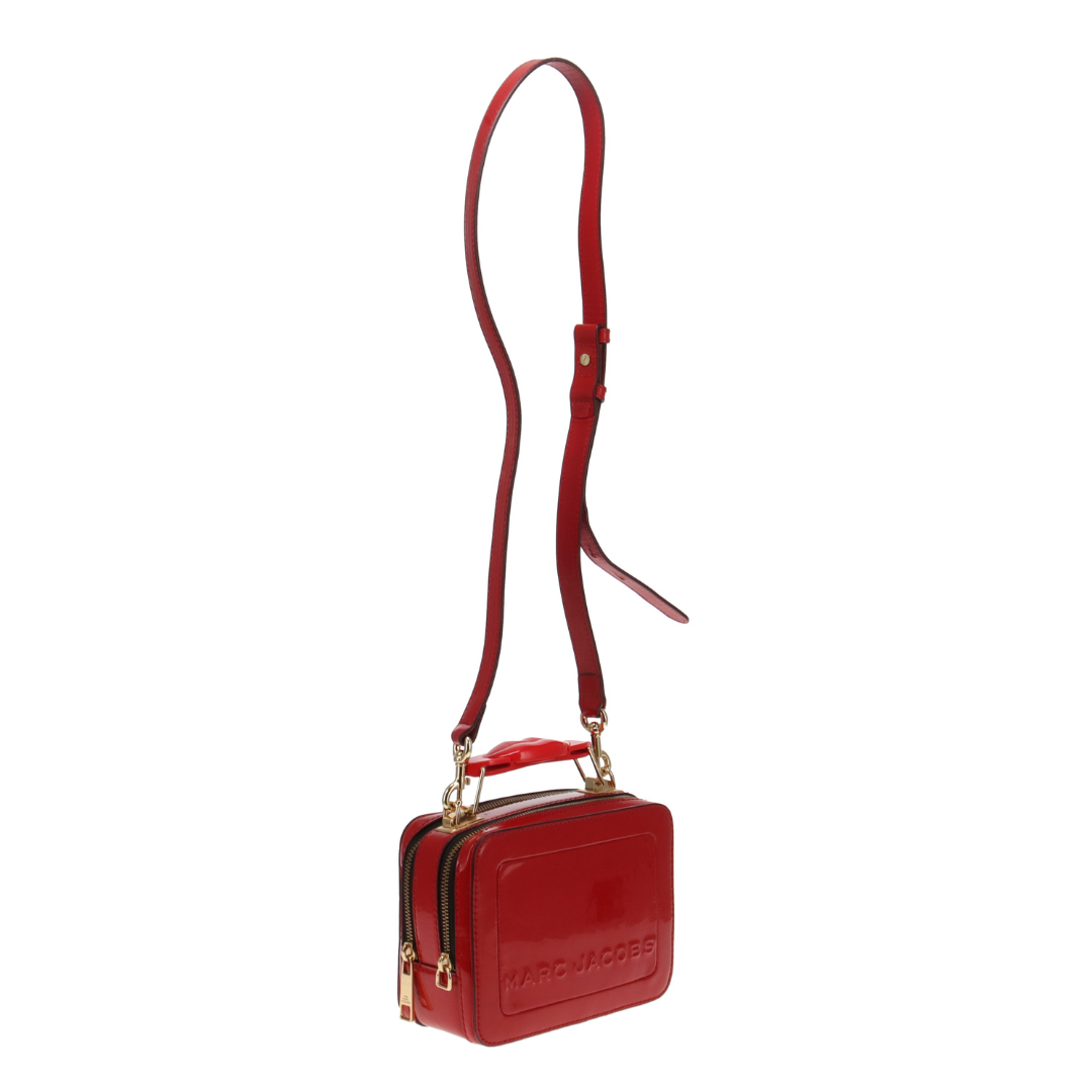 Marc Jacobs Red Patent The Box 20 Bag with Lips Handle