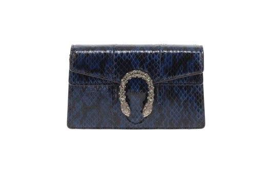 Gucci Blue Snakeskin Super Mini Dionysus