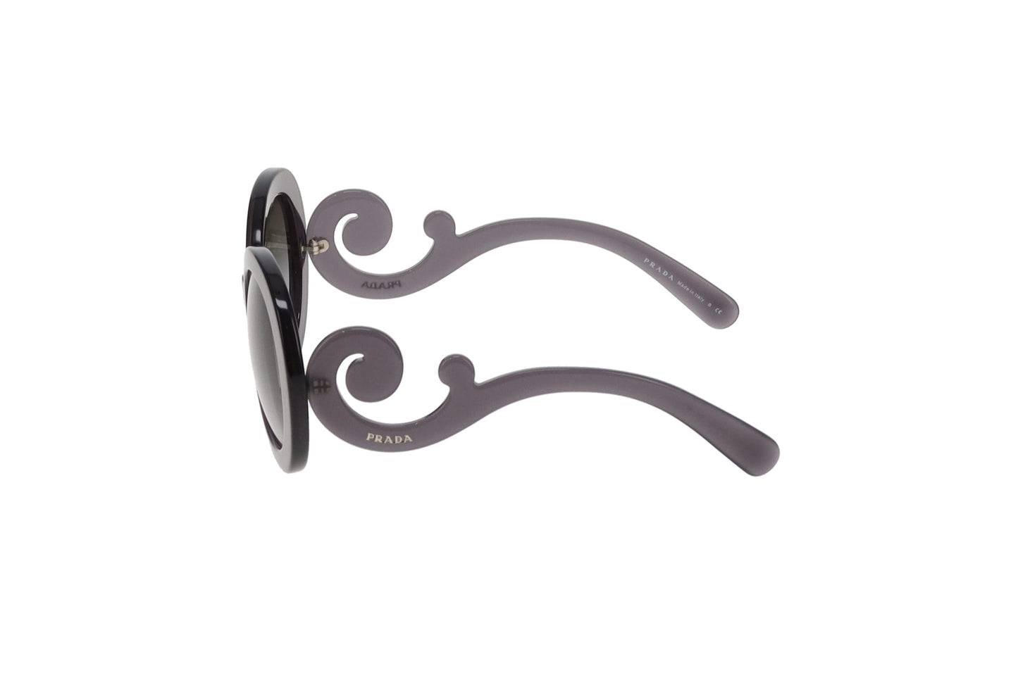 Prada SPR27N Round Swirl Arm Sunglasses