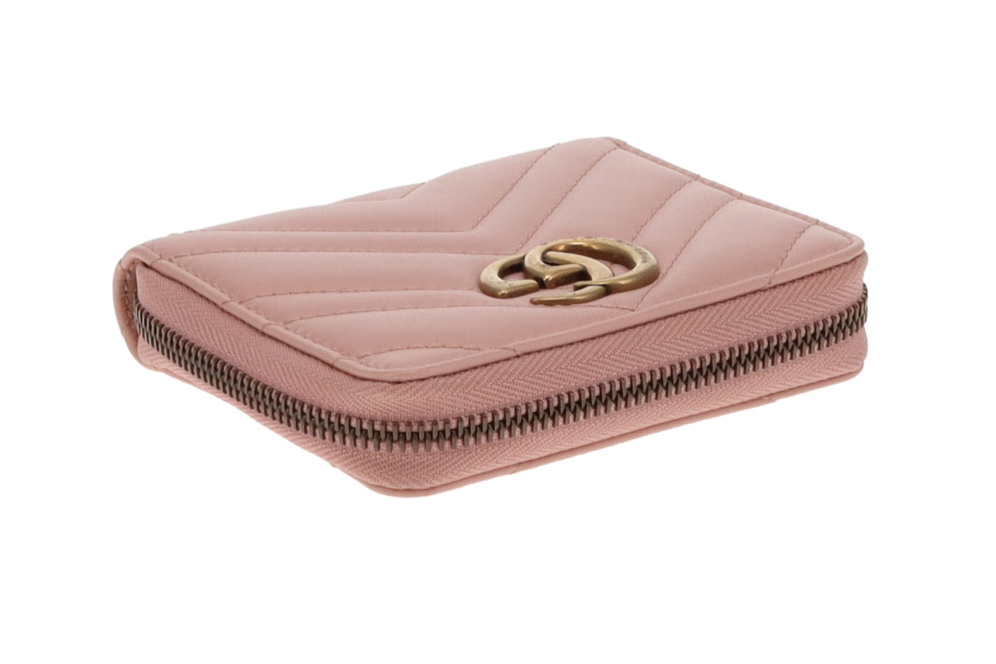 Gucci Pink Compact Leather Small Zipped Wallet