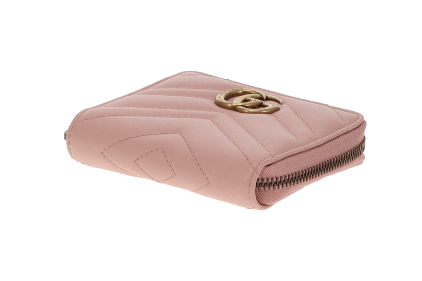 Gucci Pink Compact Leather Small Zipped Wallet