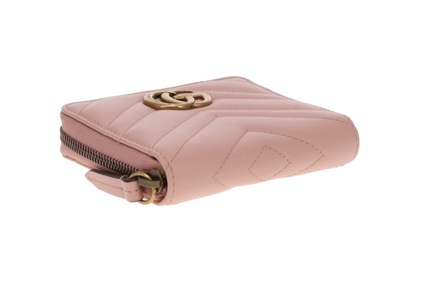 Gucci Pink Compact Leather Small Zipped Wallet
