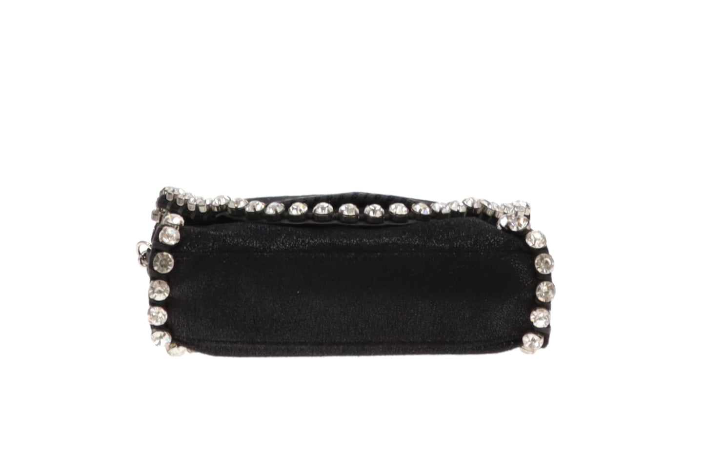 Stella McCartney Falabella Crystal Mini Foldover Black Shaggy Deer SH
