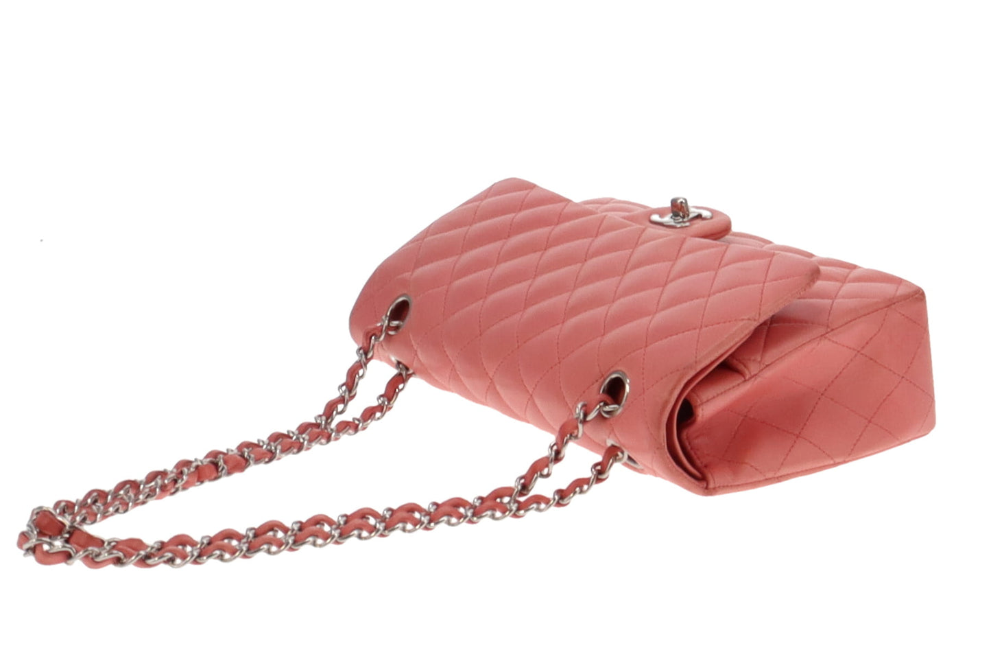 Chanel Soft Pink Lambskin Medium Classic Double Flap Bag 2012