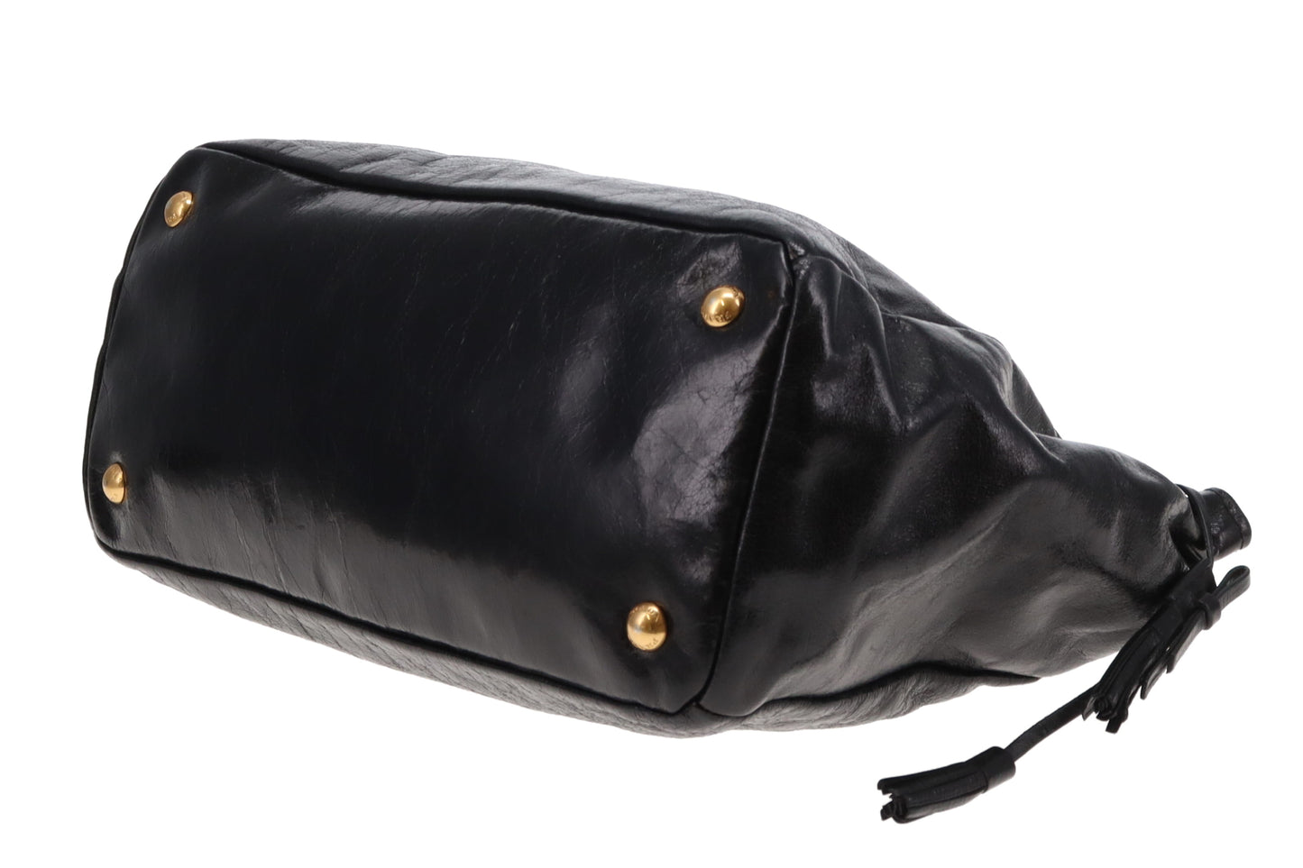Prada Vitello Shine Black Tote