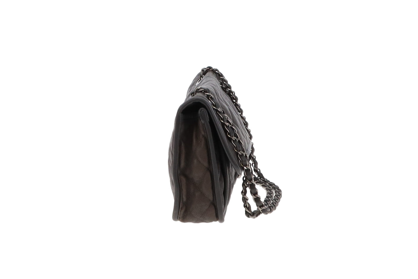 Chanel Grey Caviar French Riviera Medium Flap Bag 2014