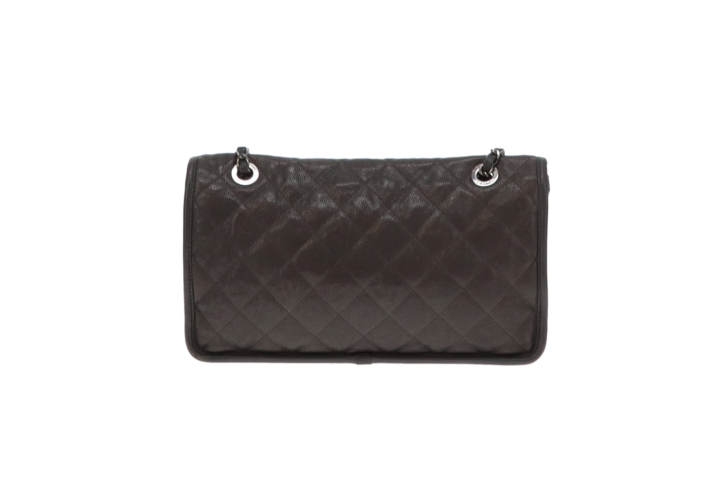 Chanel Grey Caviar French Riviera Medium Flap Bag 2014