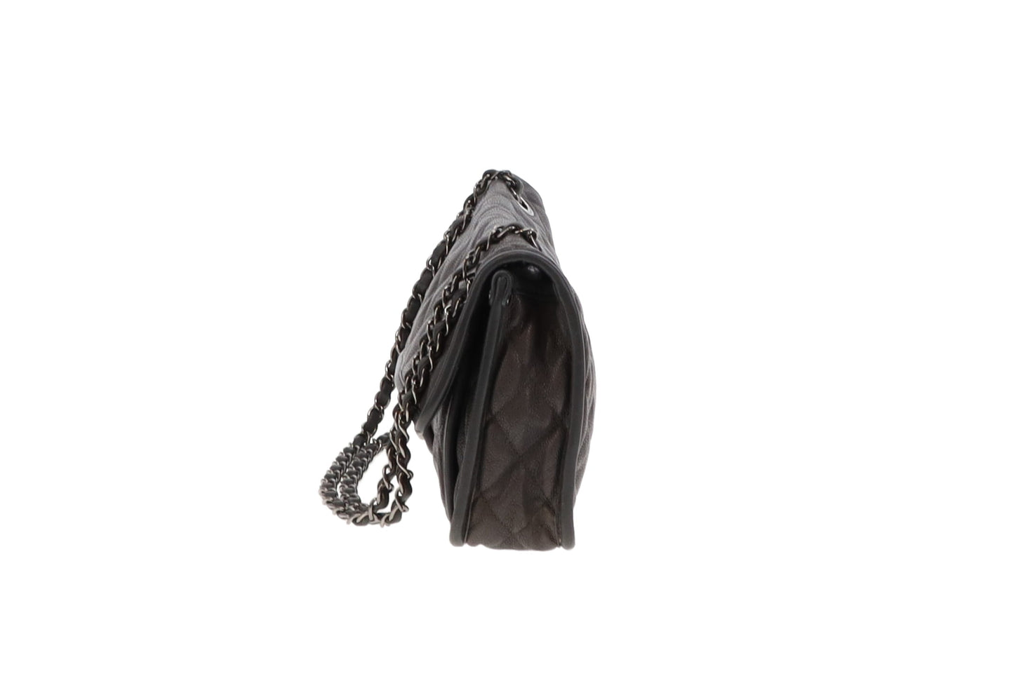 Chanel Grey Caviar French Riviera Medium Flap Bag 2014