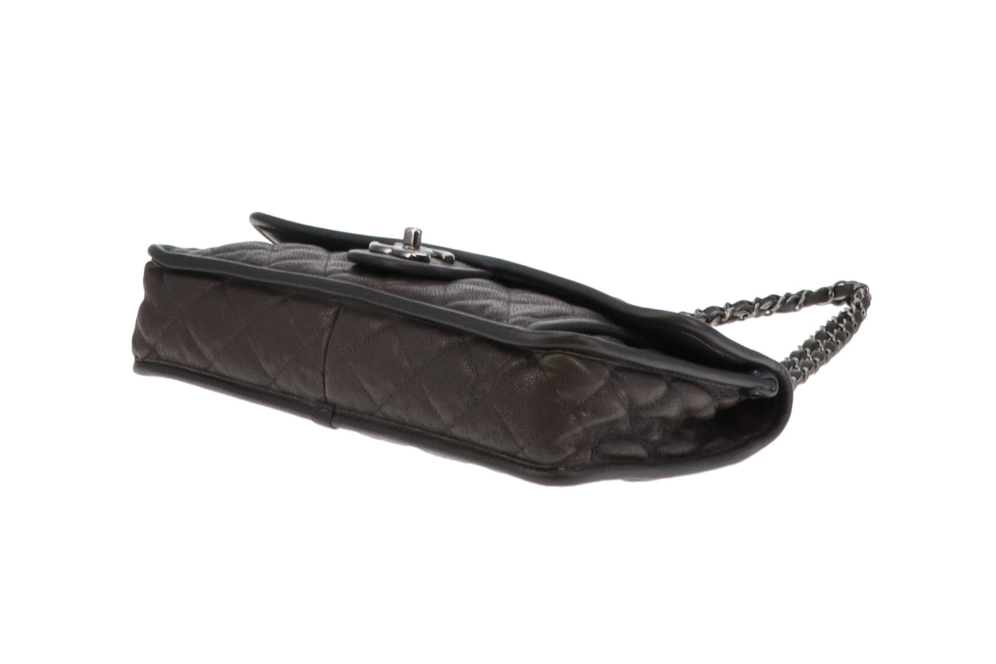 Chanel Grey Caviar French Riviera Medium Flap Bag 2014