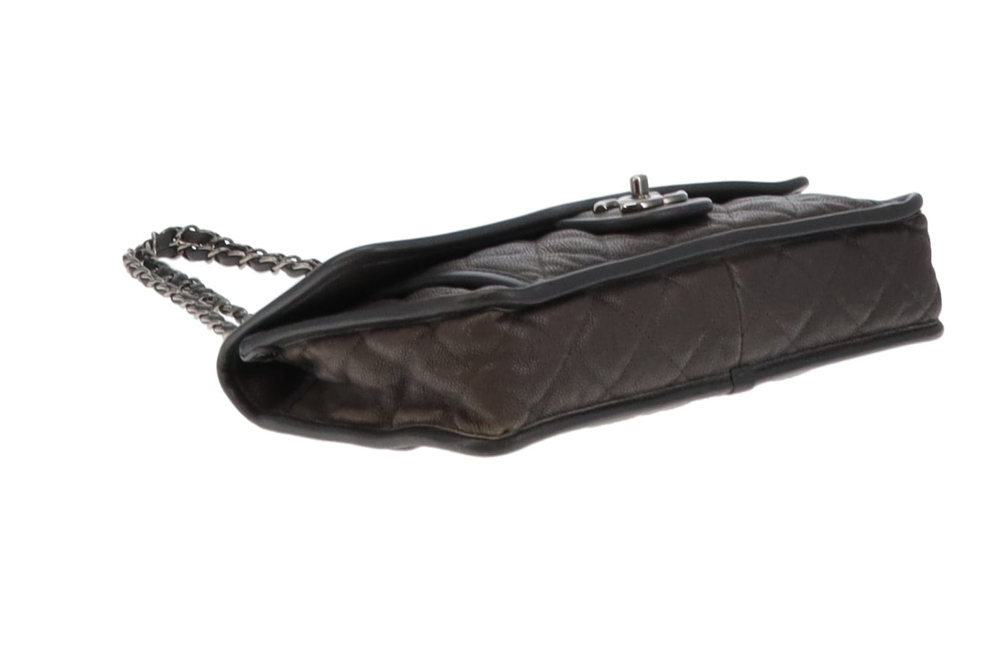 Chanel Grey Caviar French Riviera Medium Flap Bag 2014