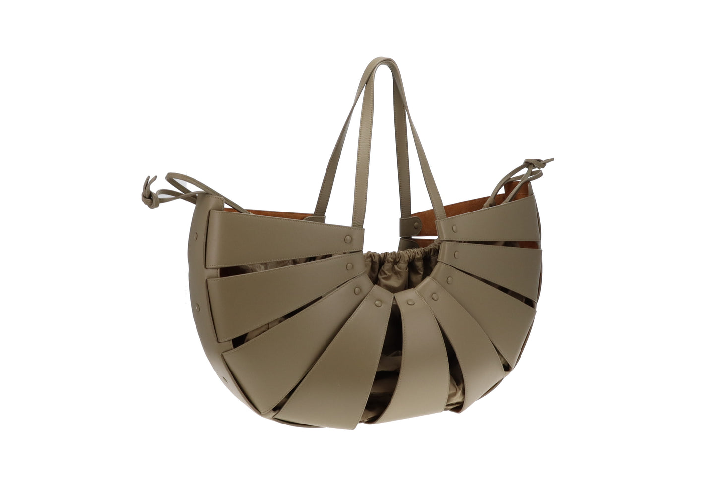 Bottega Veneta The Shell Bag XL Grey Taupe Calfskin