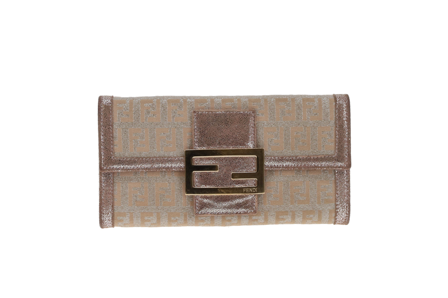Fendi Sparkle Chef Wallet Rose Gold Long Vintage