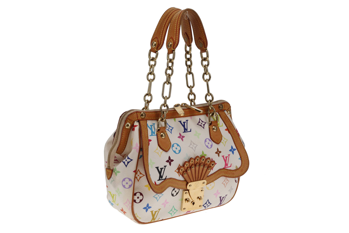 Louis Vuitton Gracie MM White Multicolour Vintage LM1014