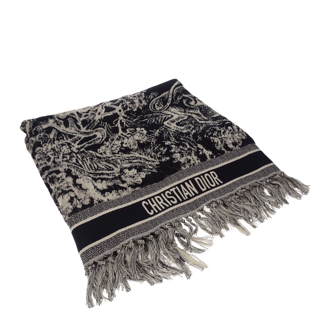 Dior 100% Cotton Toile De Jouy Sauvage Beach Towel