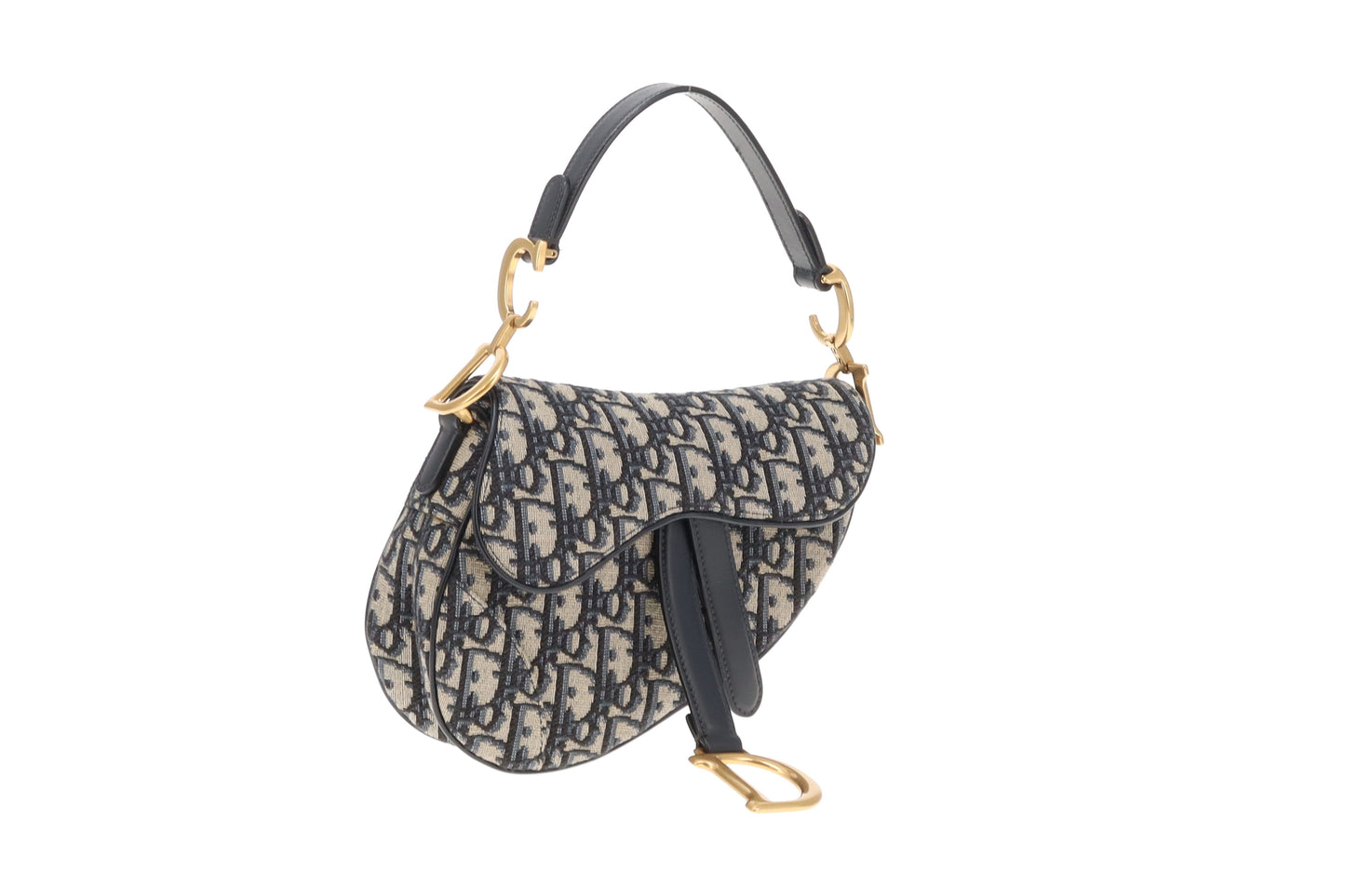 Dior Mini Saddle Oblique Jacquard Bag With Strap