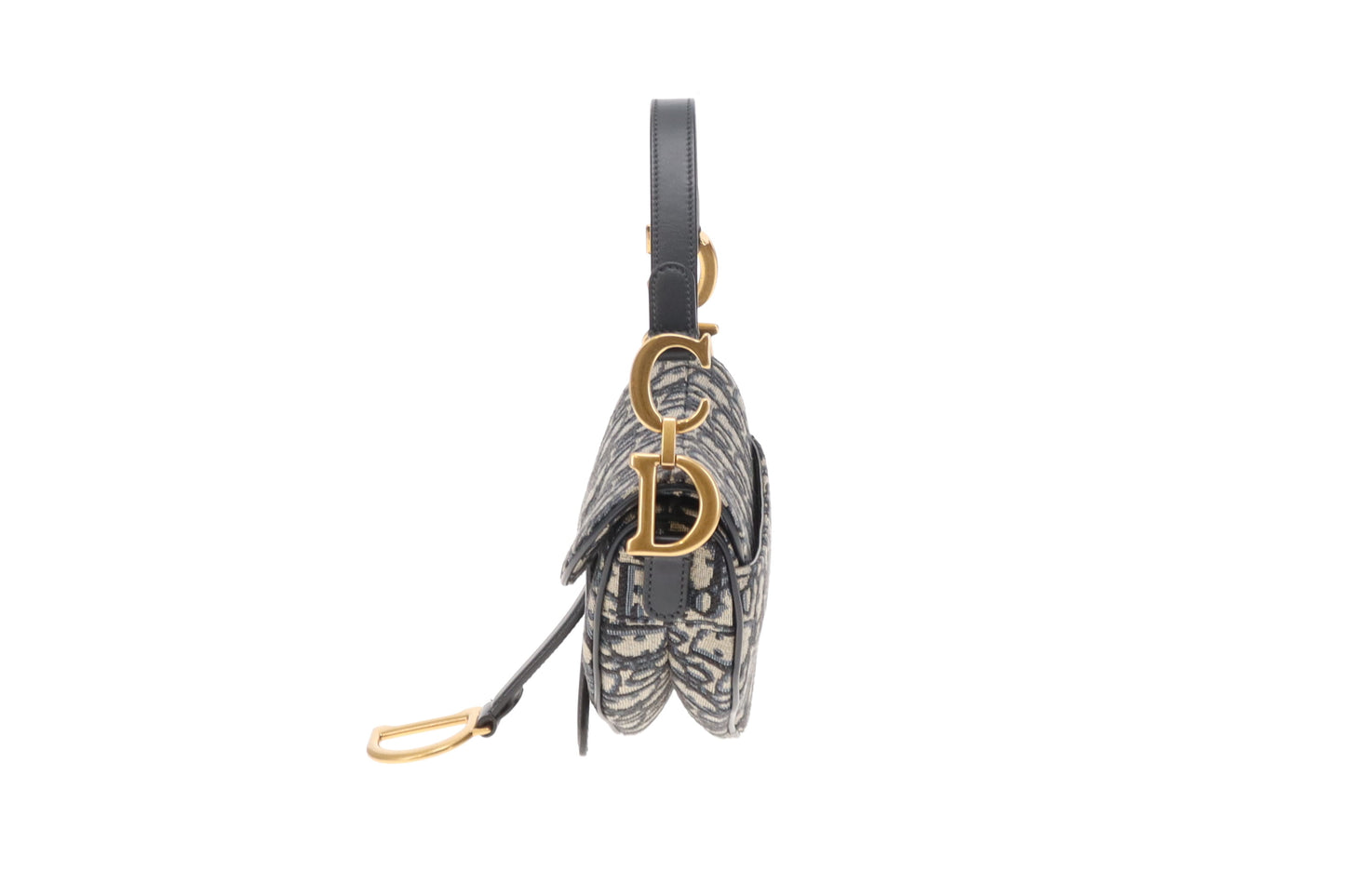 Dior Mini Saddle Oblique Jacquard Bag With Strap
