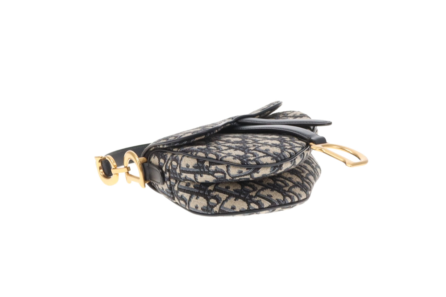 Dior Mini Saddle Oblique Jacquard Bag With Strap