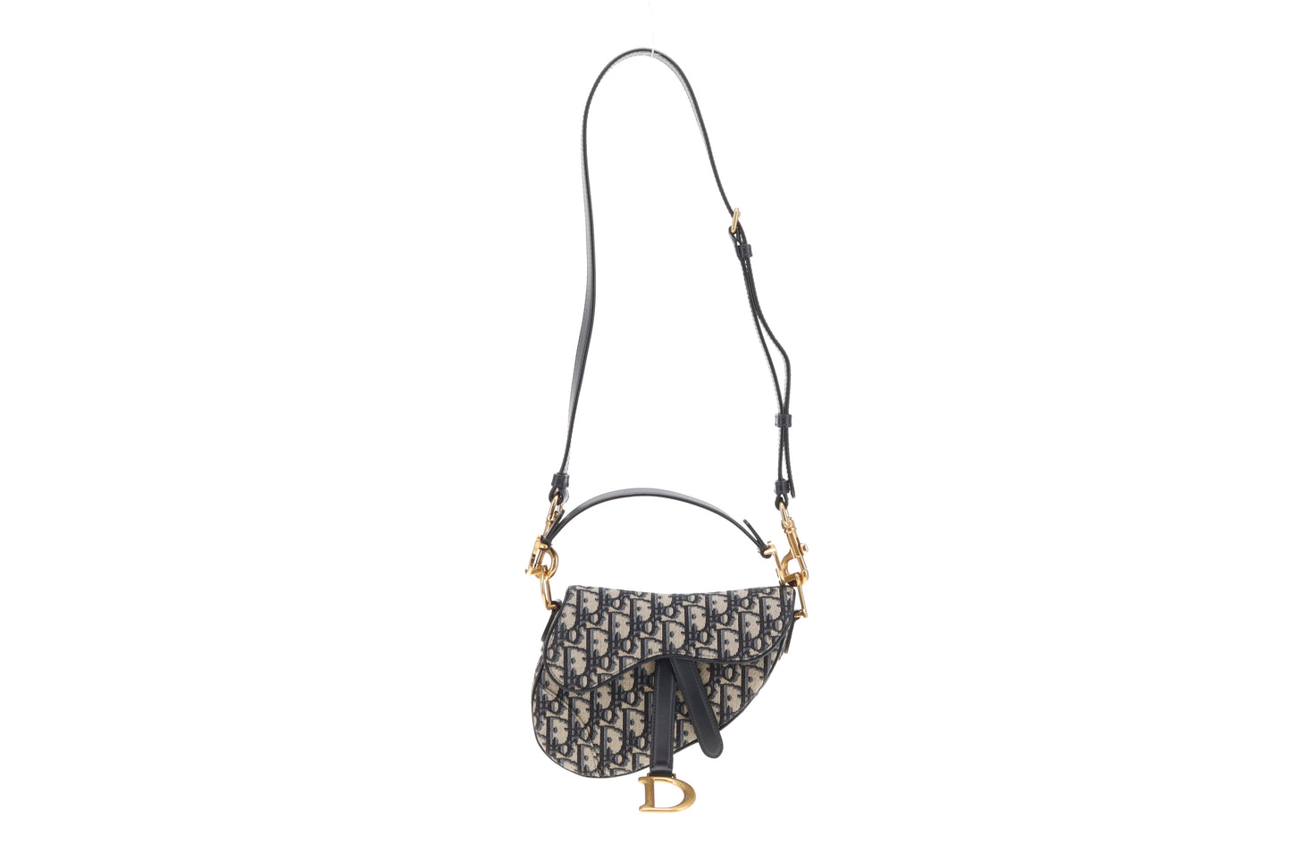 Dior Mini Saddle Oblique Jacquard Bag With Strap