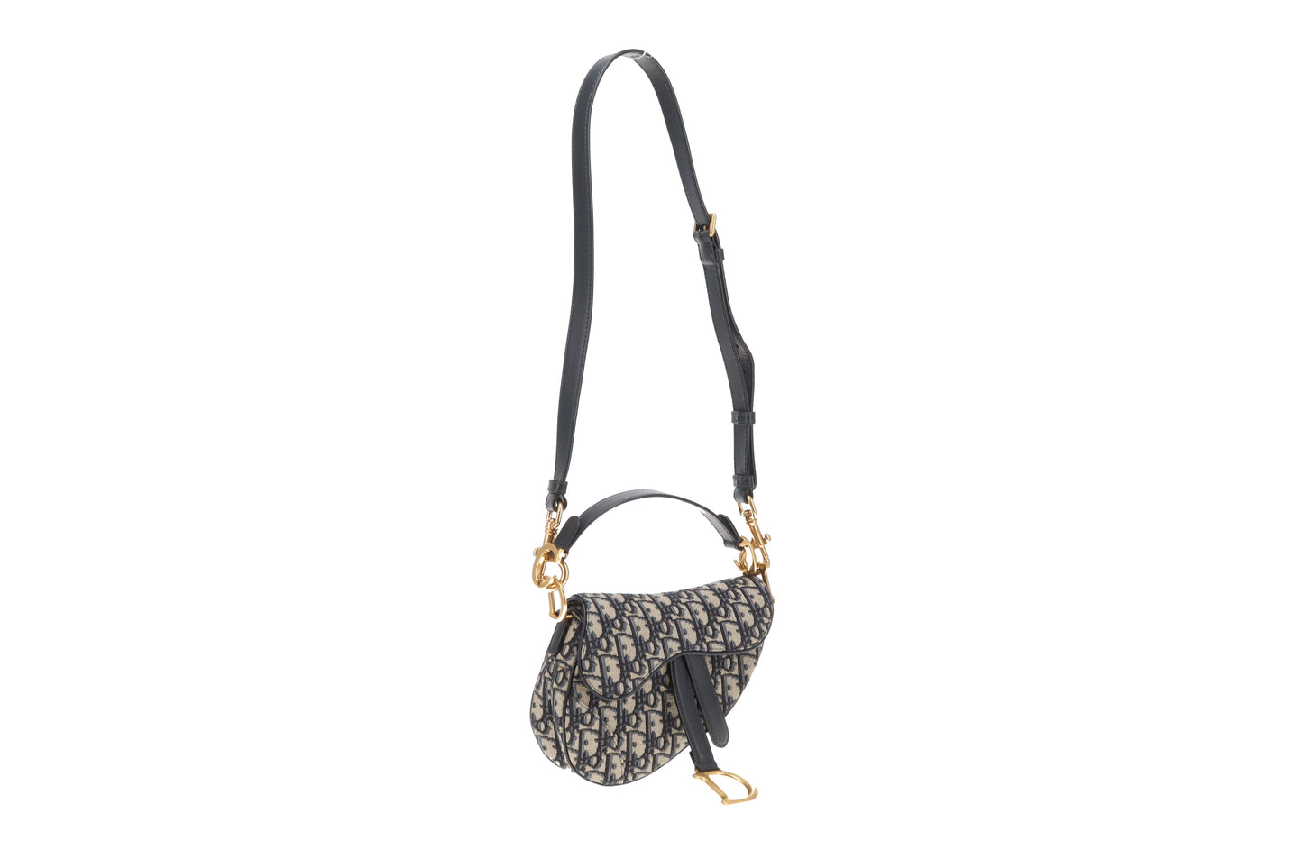Dior Mini Saddle Oblique Jacquard Bag With Strap