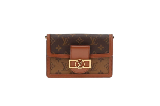 Louis Vuitton Reverse Monogram Dauphine Chain Wallet (NFID Chipped)