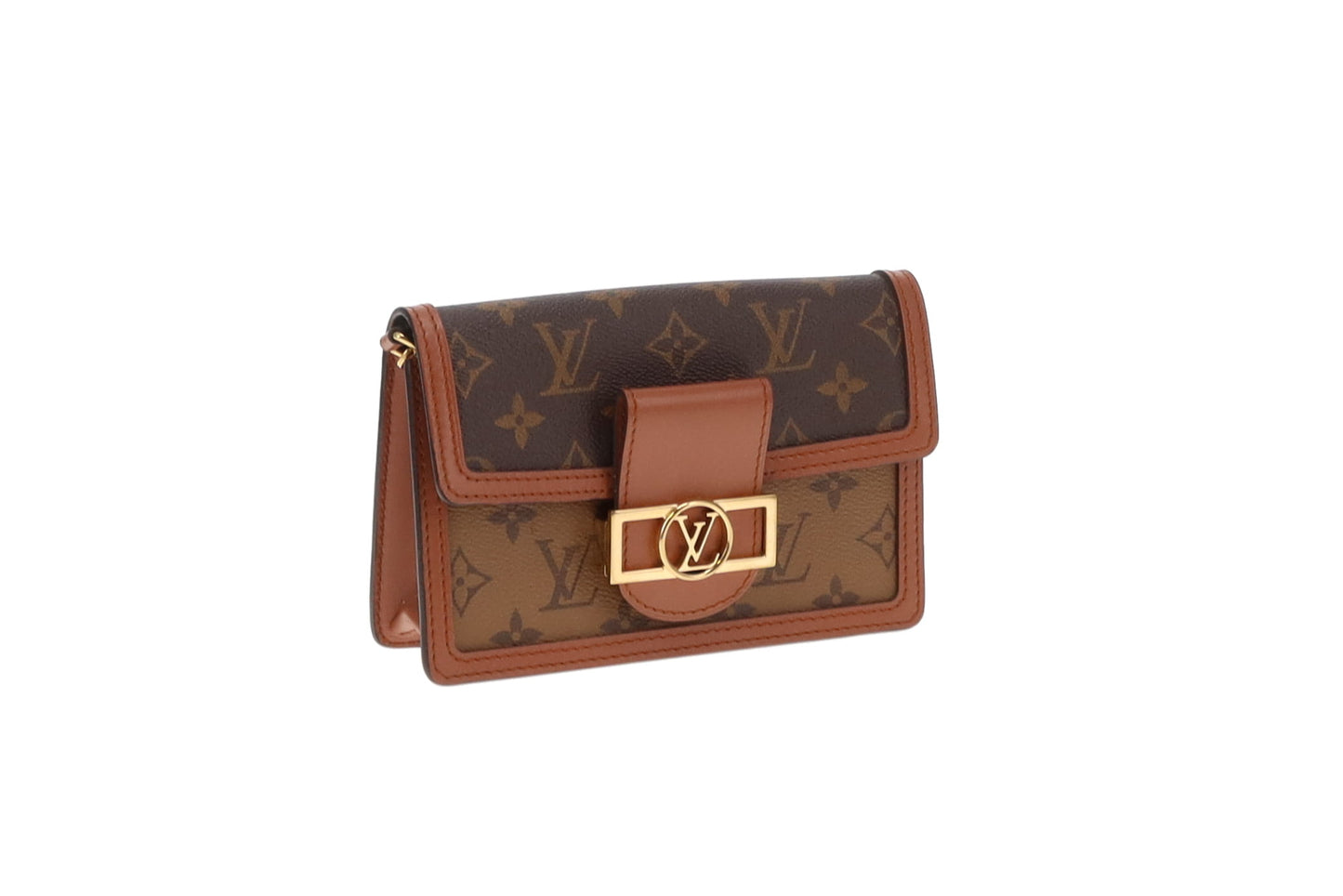 Louis Vuitton Reverse Monogram Dauphine Chain Wallet (NFID Chipped)