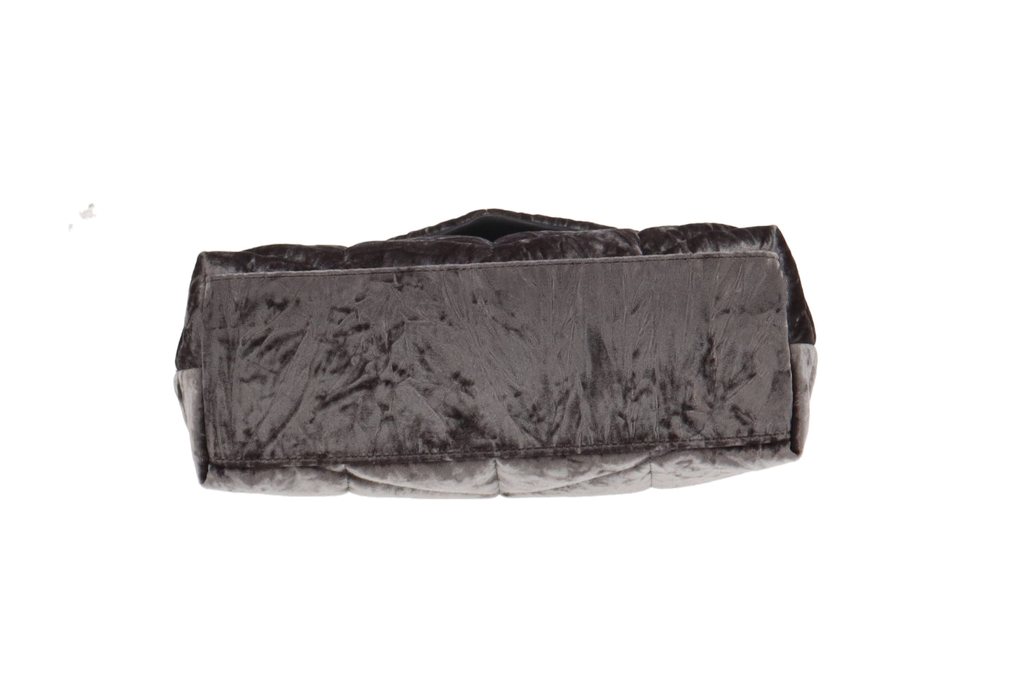 Saint Laurent Grey Crushed Velvet Small Puffer