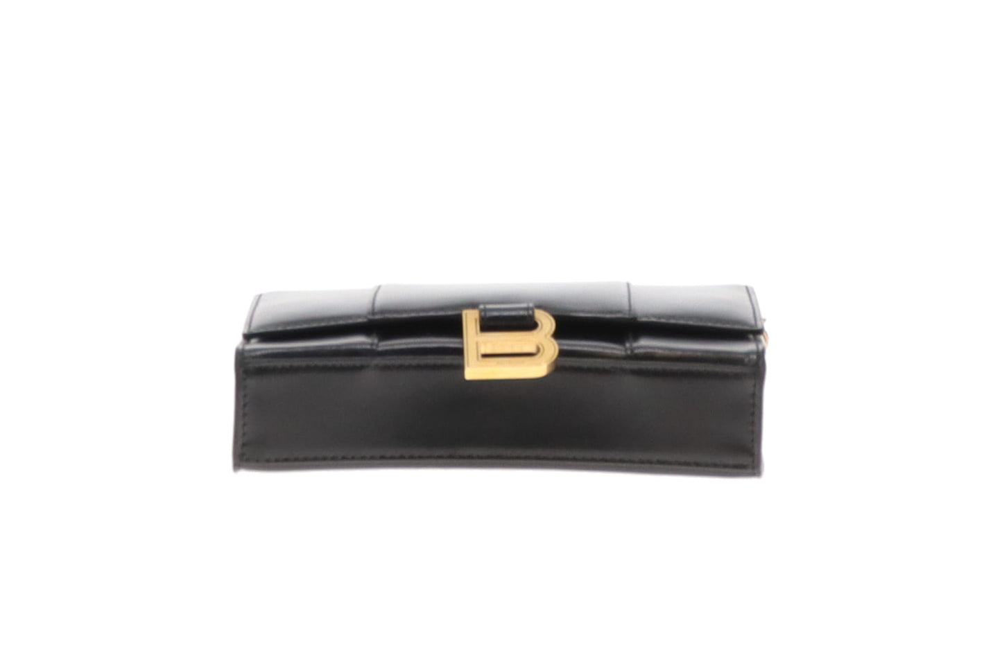 Balenciaga Hourglass Wallet On Chain Black With GHW
