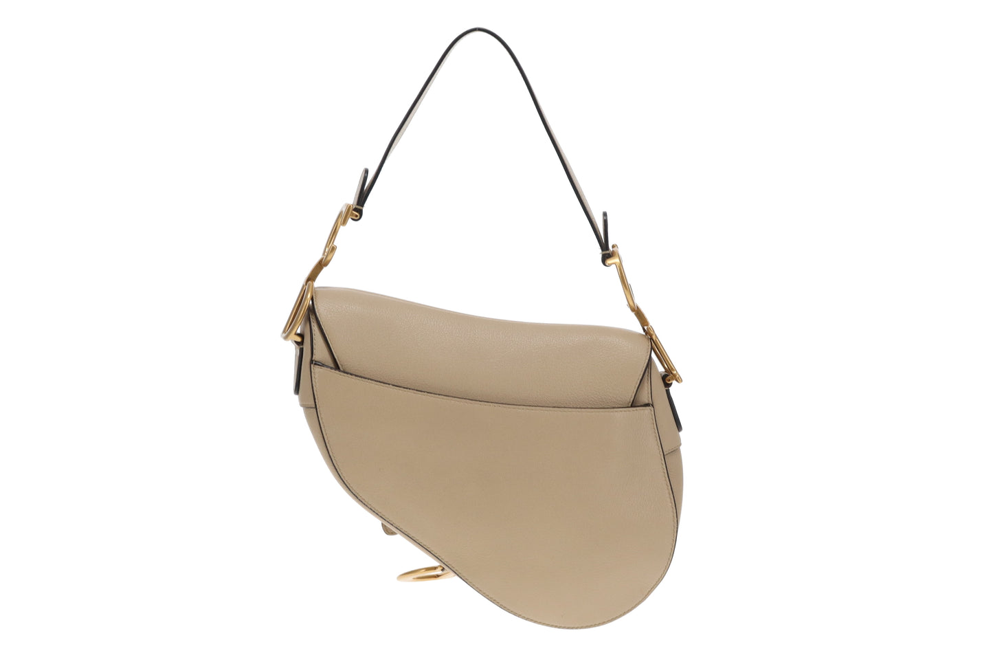 Dior Saddle Bag Beige With Montaigne Navy Strap (2020)
