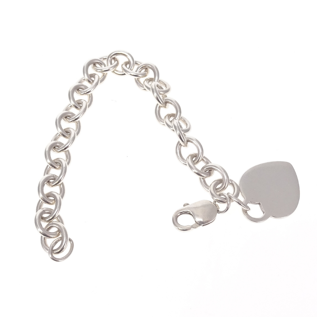 Tiffany & Co Heart Tag Bracelet Sterling Silver 925 SS