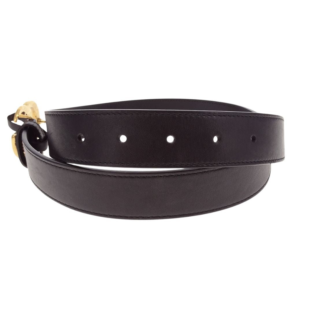 Gucci GG Belt Black GHW 80cm