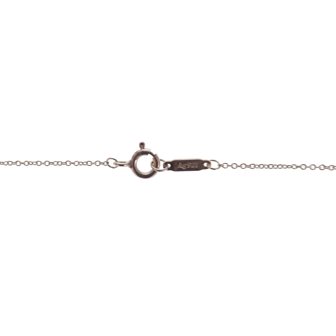 Tiffany & Co Sterling Silver Atlas Collection Roman Numerals Pendant