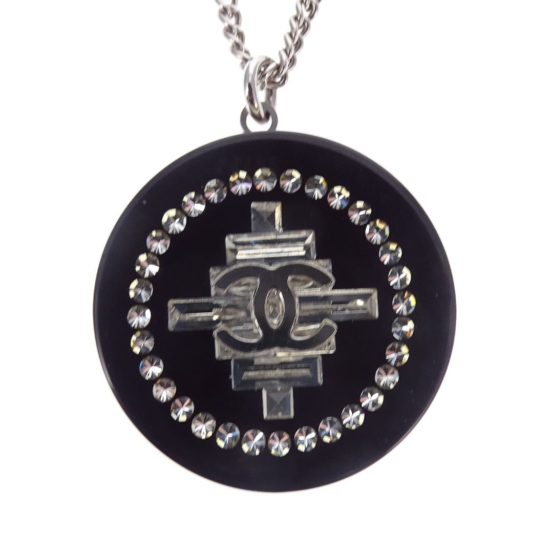 Chanel Round Necklace Resin and Crystal CC 2011