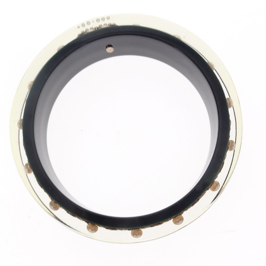 Chanel Resin Bangle In Dark Green & CC Costume Pearl Detail 2015