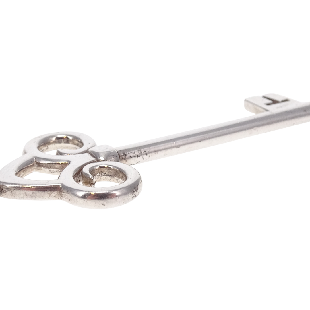 Tiffany Fleur De Lis Key Pendant Sterling Silver