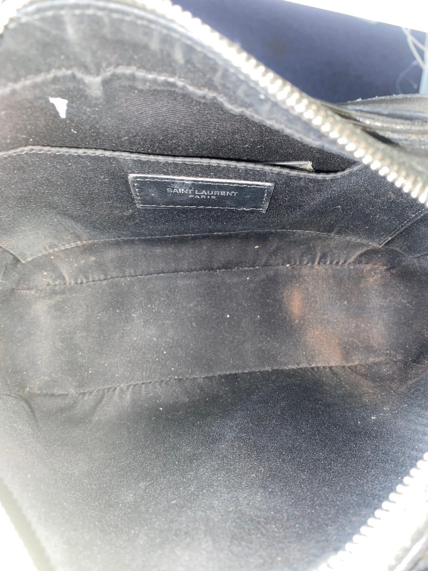 Saint Laurent Black Smooth Leather Lou Camera Bag