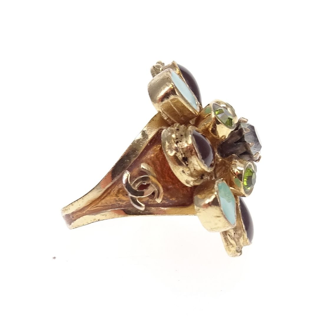Chanel Rhinestone & Strass Ring 2005 Size 53