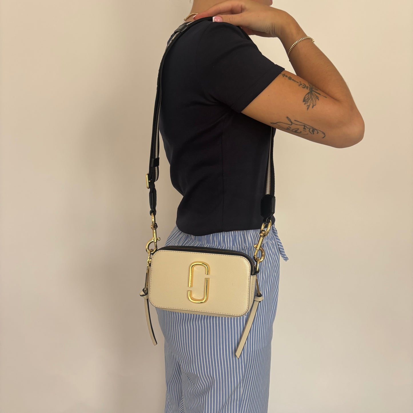 Marc Jacobs The Snapshot Black & Cream Crossbody GH