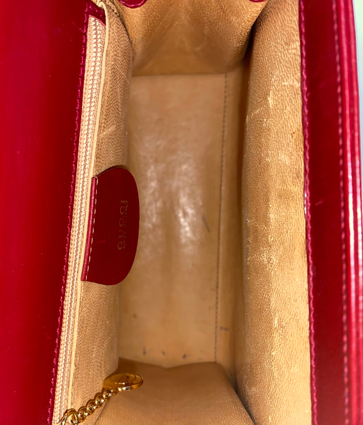 Gucci Vintage Kelly Lady Lock Bag Red