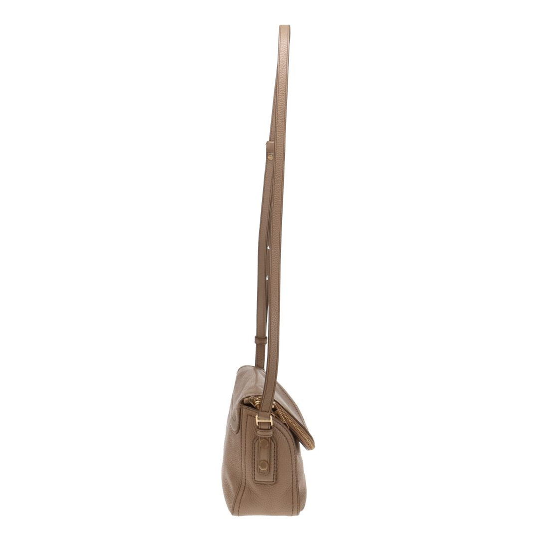 Marc Jacobs Taupe Leather The Groove Mini Messenger Bag