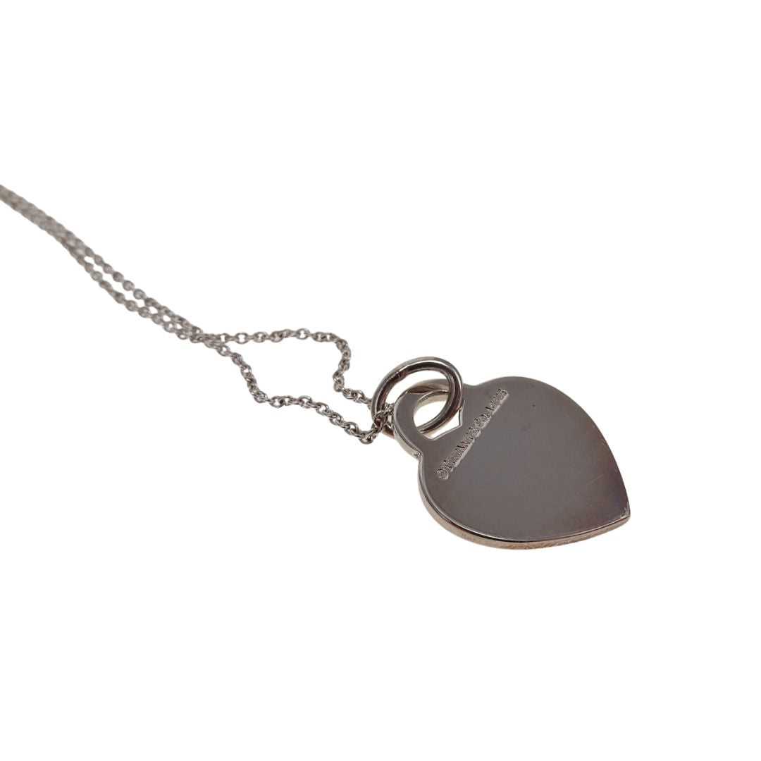 Tiffany & Co RTT Heart Tag Necklace Sterling Silver