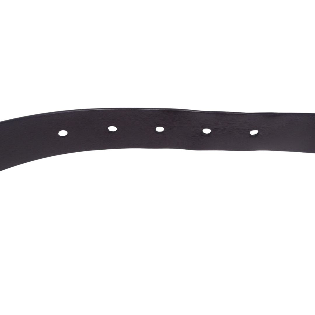 Bottega Veneta Black Leather Triangle Belt 80cm 32"