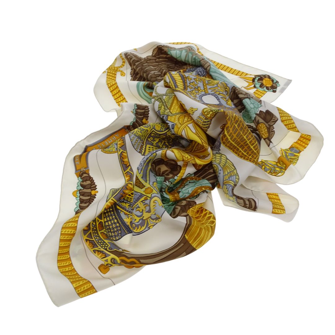 Hermes Armets en Panache Scarf 90x90 100% Silk
