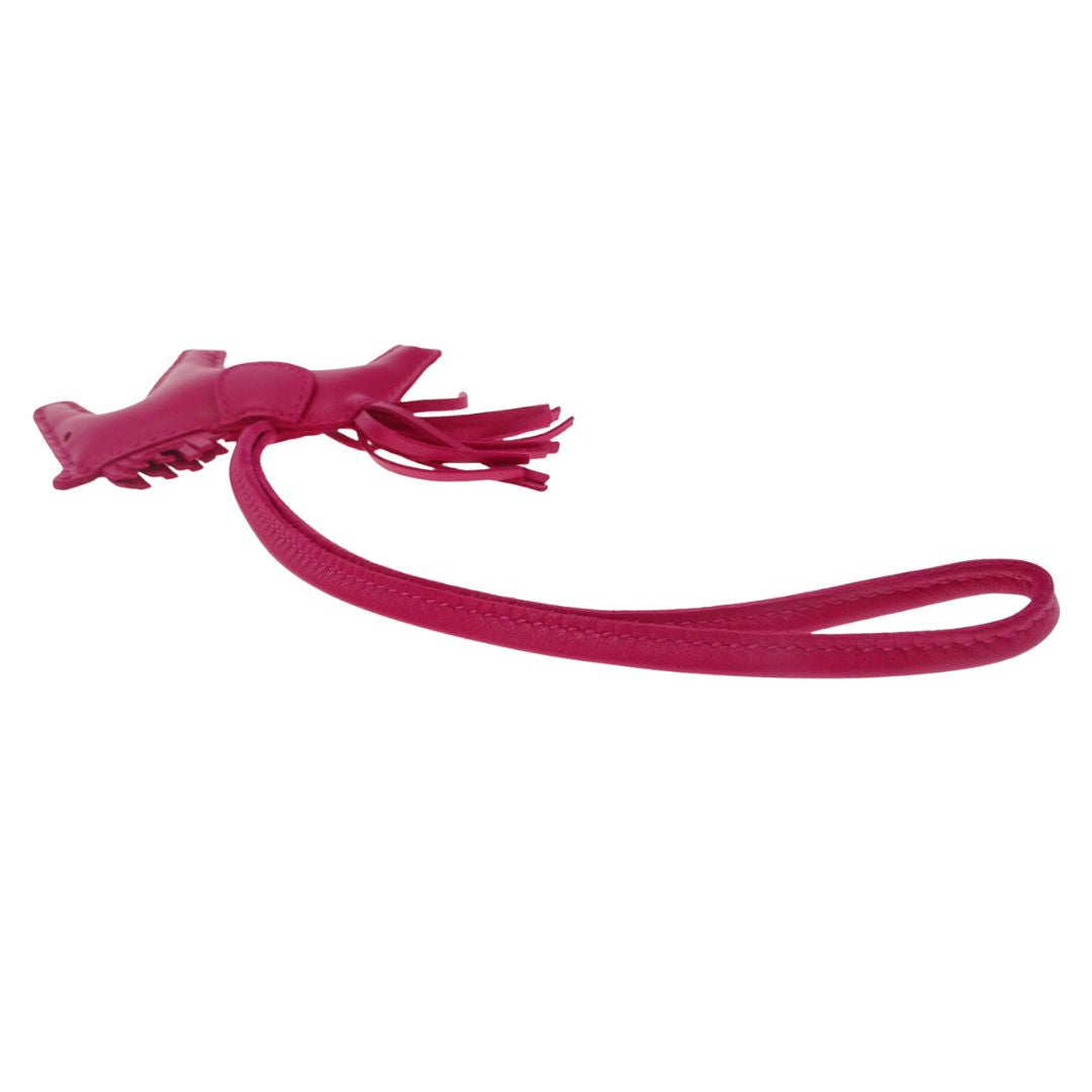 Hermes Rodeo PM Bag Charm Milo Lambskin In Mexico Rose