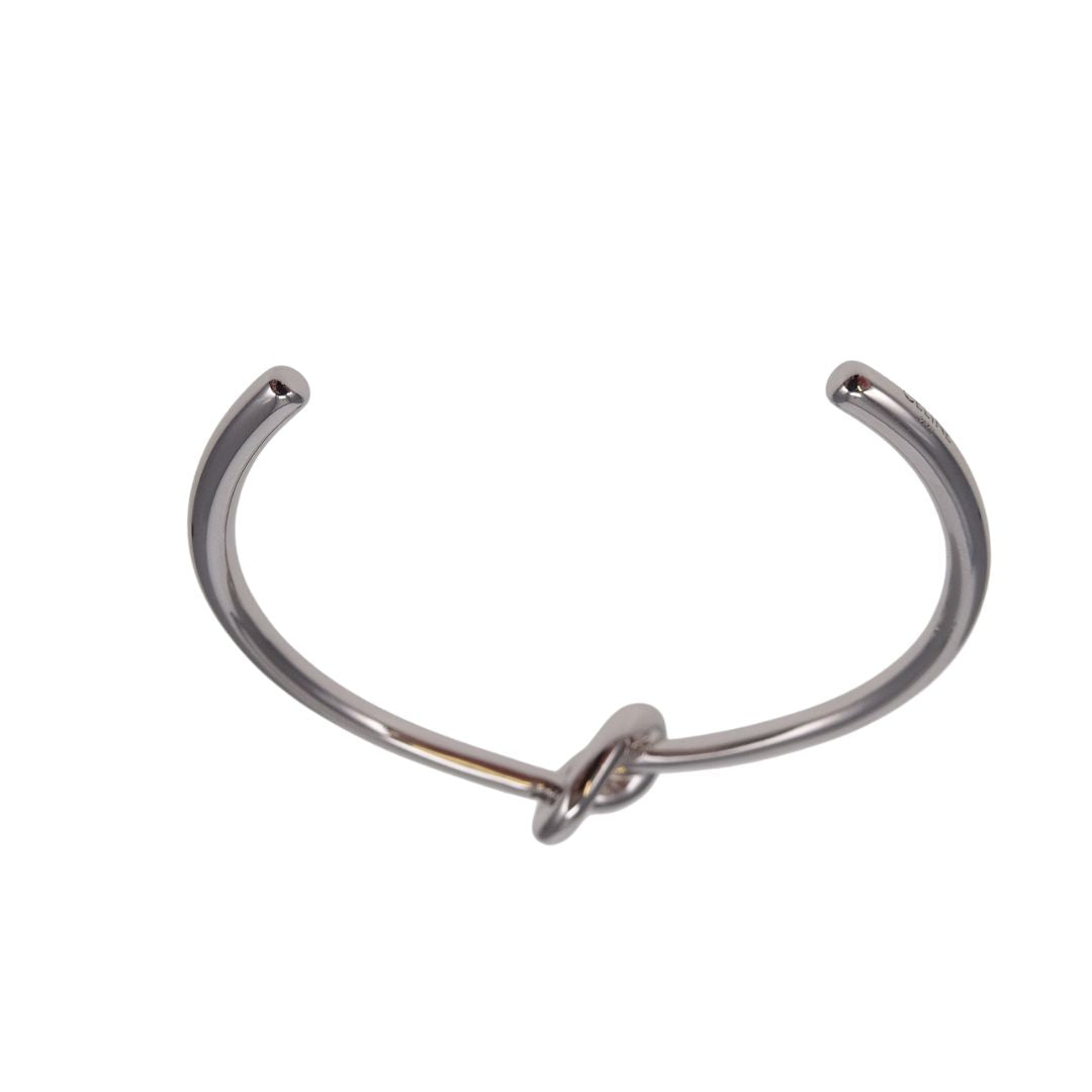 Celine Brass with Rhodium Finish Extra Thin Knot Bracelet (size C1 -small)
