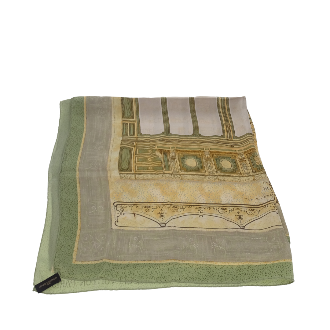 Louis Vuitton 50cm Silk Square With Travel Trunk Motif